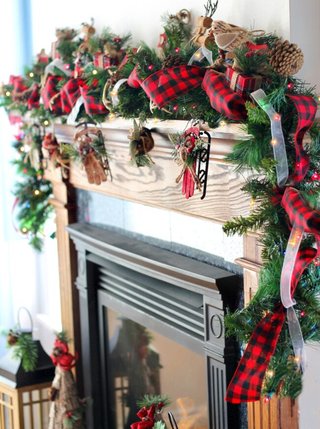 Rustic Charm of Plaid Pine Garland