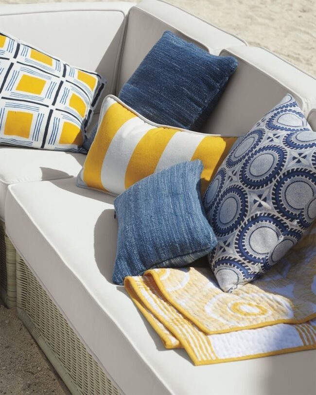 Beachside Boldness with Geometric and Coastal Blues