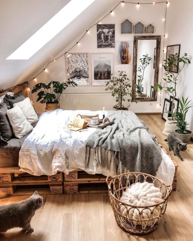 Bohemian Style in a Rustic Attic