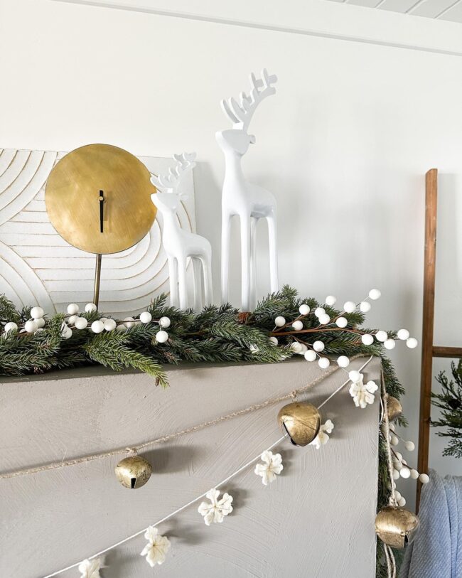 Charming Mantle Garland Adorned with Bells