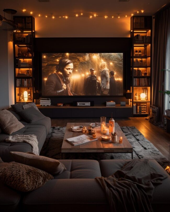 A Living Room Ready for Entertainment and Relaxation