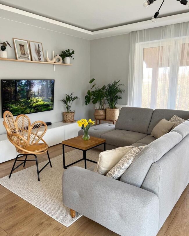 Scandinavian Simplicity Paired with Natural Accents