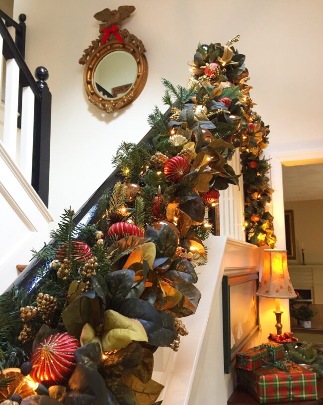 Luxurious Staircase Floral Arrangement