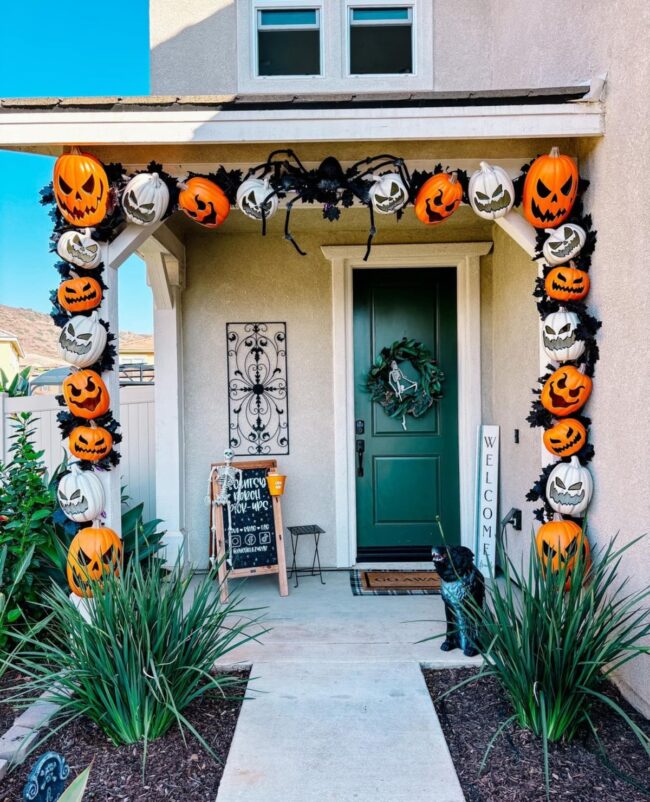 Pumpkin Archway to Greet Halloween Guests