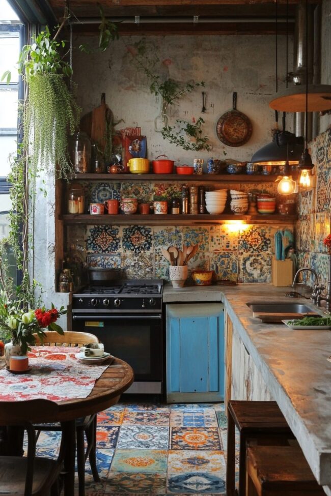 Chic Industrial-Style Kitchenette Design