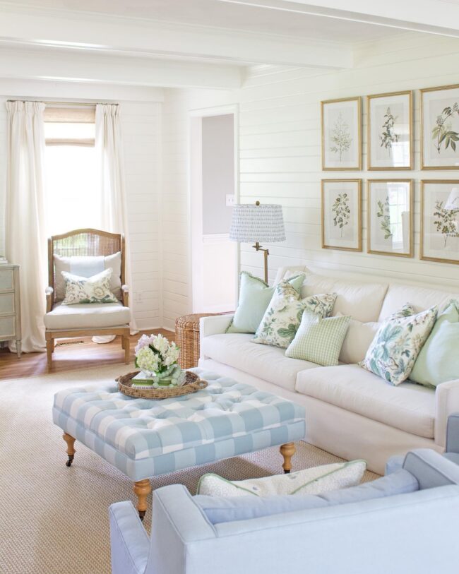 Serene and Calm French Country Living Room