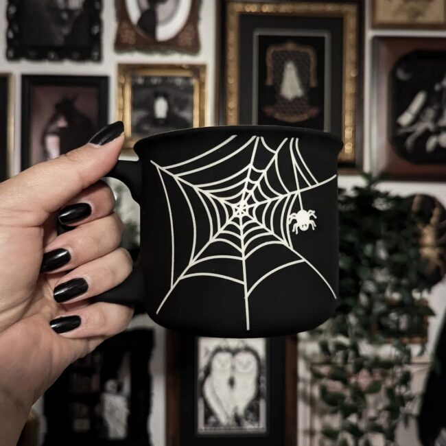 Spider-Themed Halloween Mug
