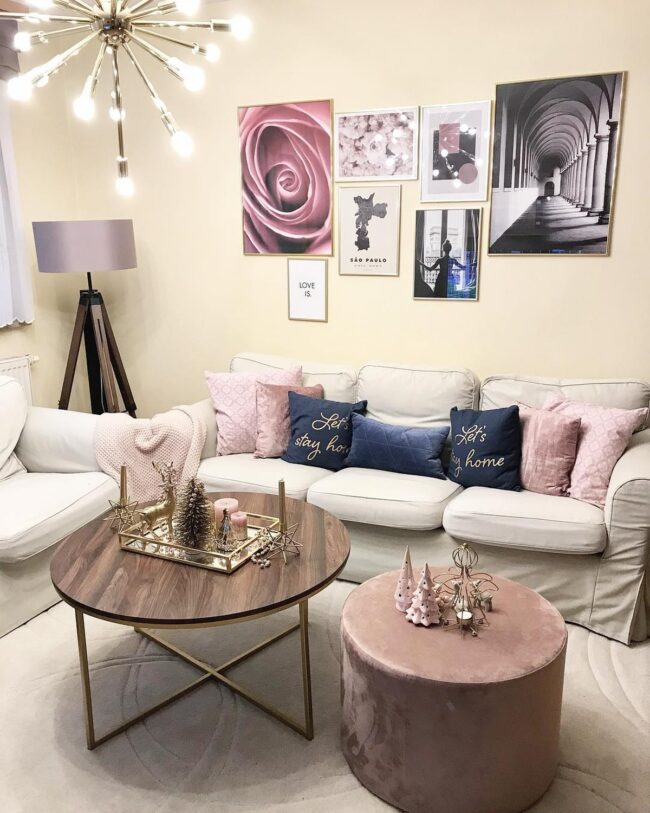 Blush and Gold Holiday Celebration Theme