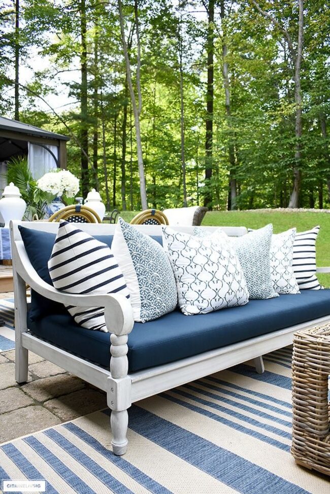 Forest Edge Elegance with Bold Stripes and Comfort