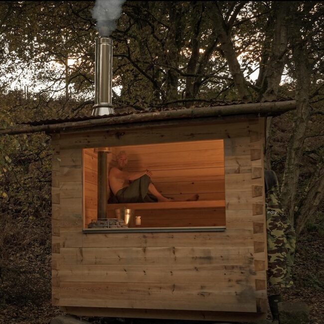 Cozy Sauna Awash in Evening Light