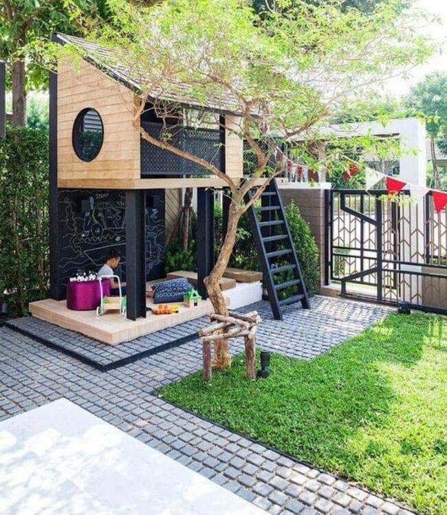 Modern Playhouse with a Creative Twist for Young Minds