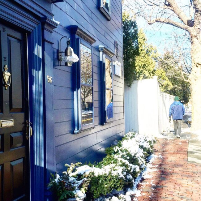 Bold Navy Row House Look