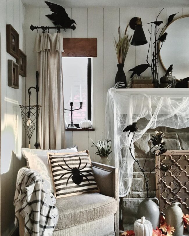Stylish and Spooky Corner Decor