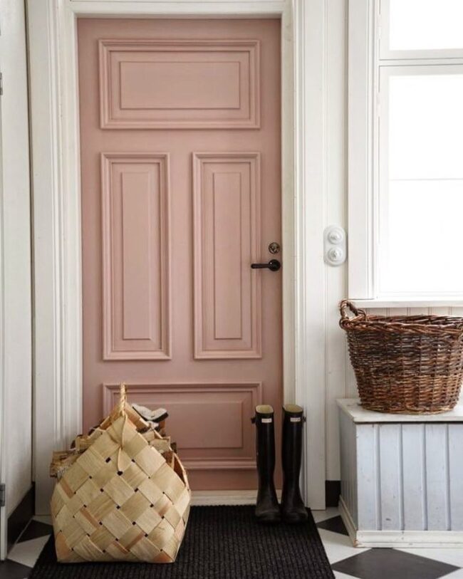 Cozy Pink Interior Door for a Welcoming Feel