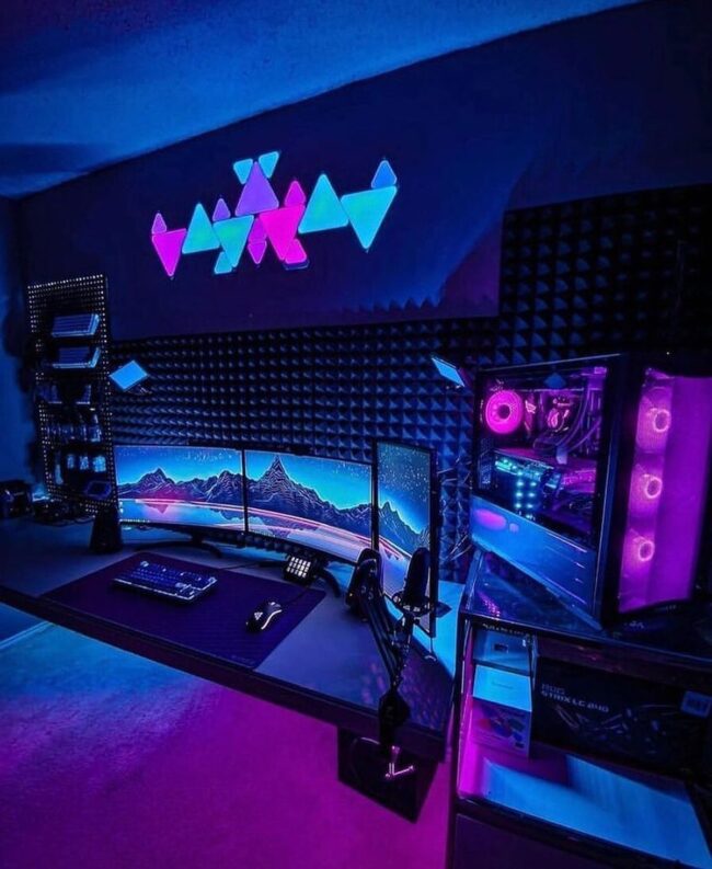 Neon Dream Gaming Setup