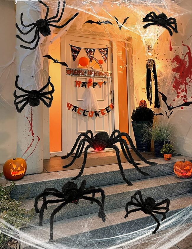 Creepy Front Door Spider Display