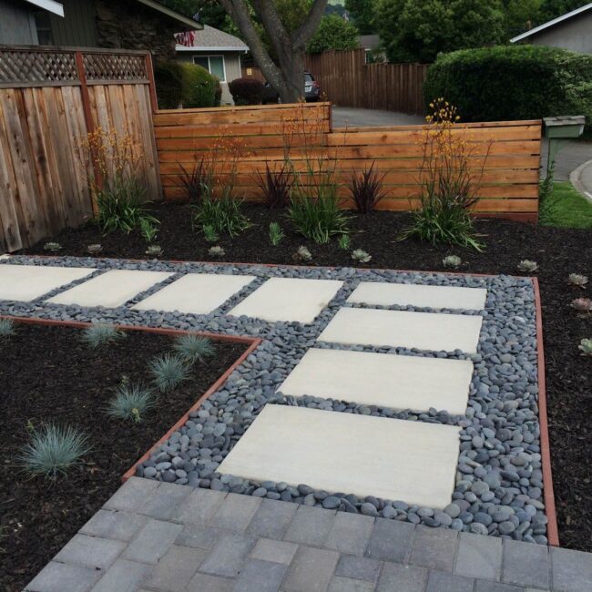 Geometric Patterns with Stones and Plants