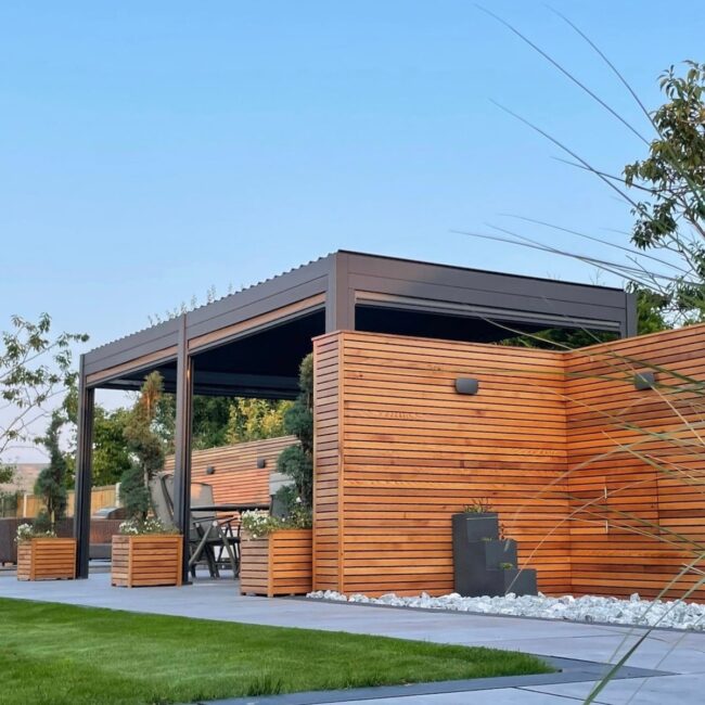 Wooden Warmth and Privacy Solution