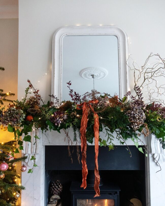 Earthy Rustic Garland for Mantle Decor