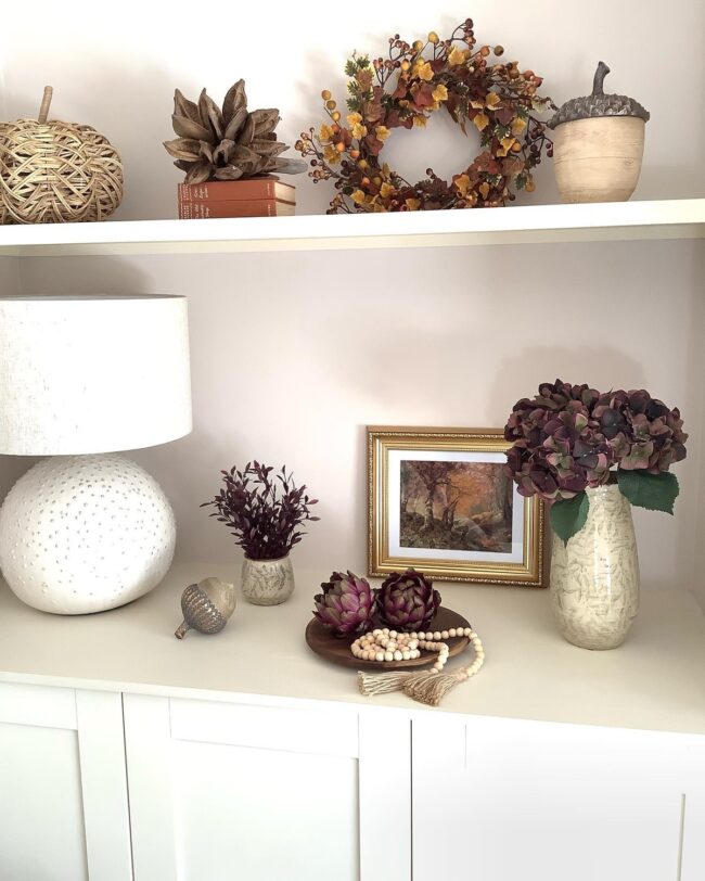 Rustic and Elegant Shelf Display