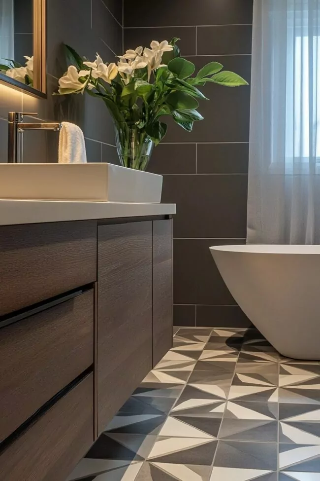 Dynamic Geometry in Bathroom Design