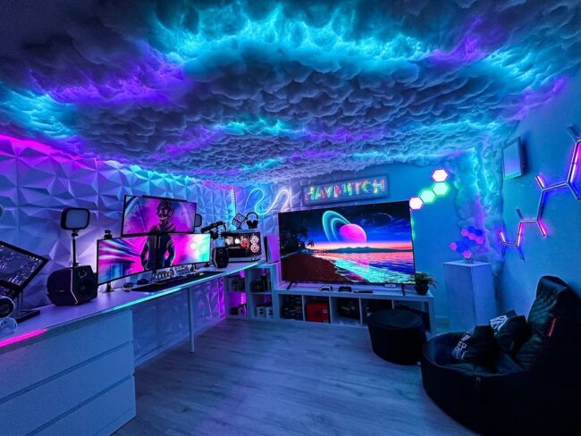 Cloud-Themed Ceiling Retreat