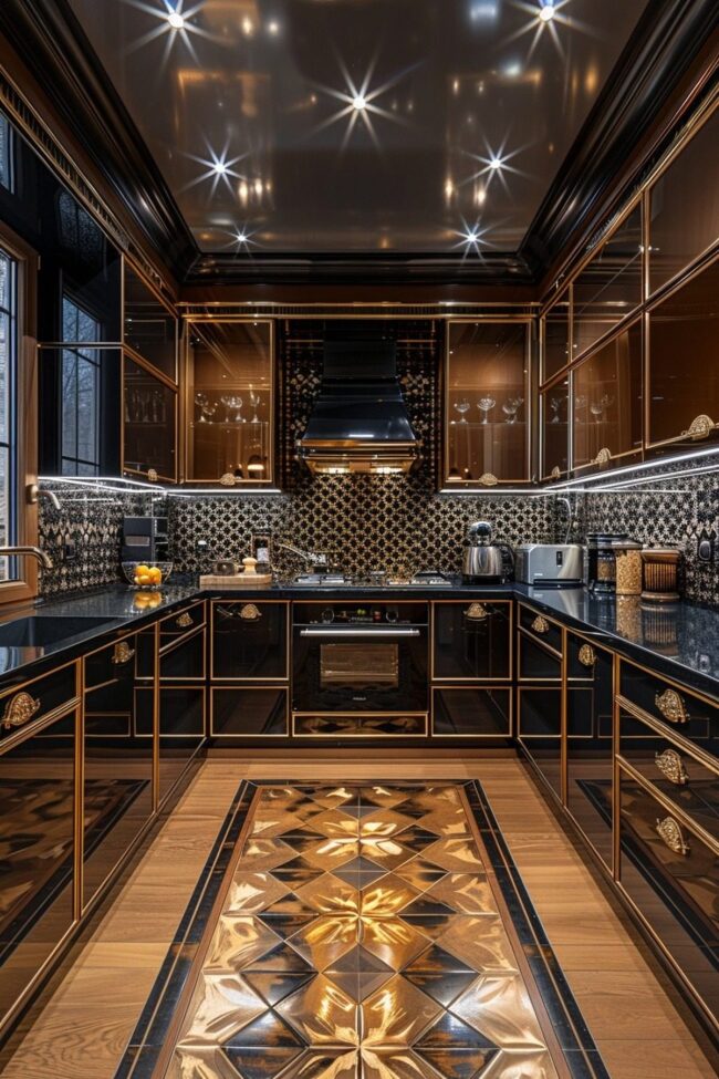 Chic Art Deco Miniature Kitchen Design