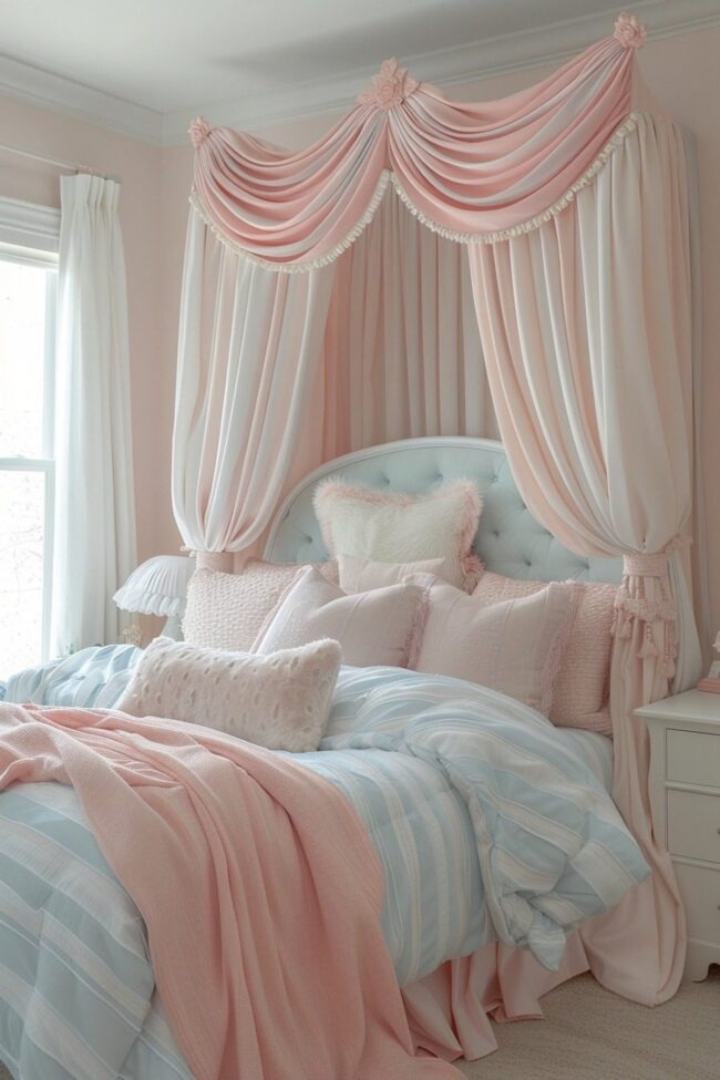 Gentle Striped Canopy for Relaxation