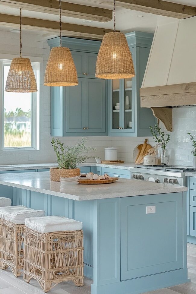Coastal Charm in Bohemian Kitchens