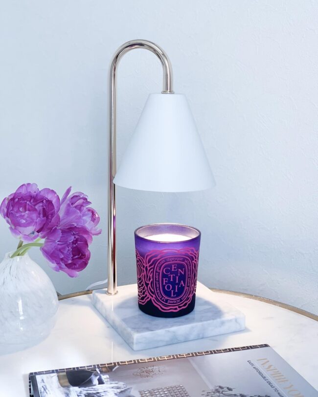 White and Purple Light Fixture