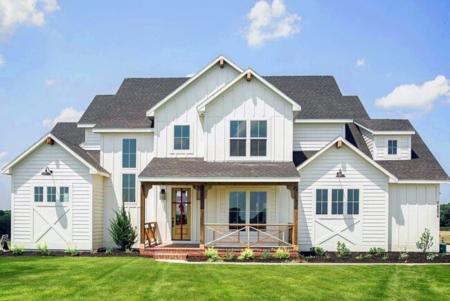 Simple Farmhouse with Wooden Details